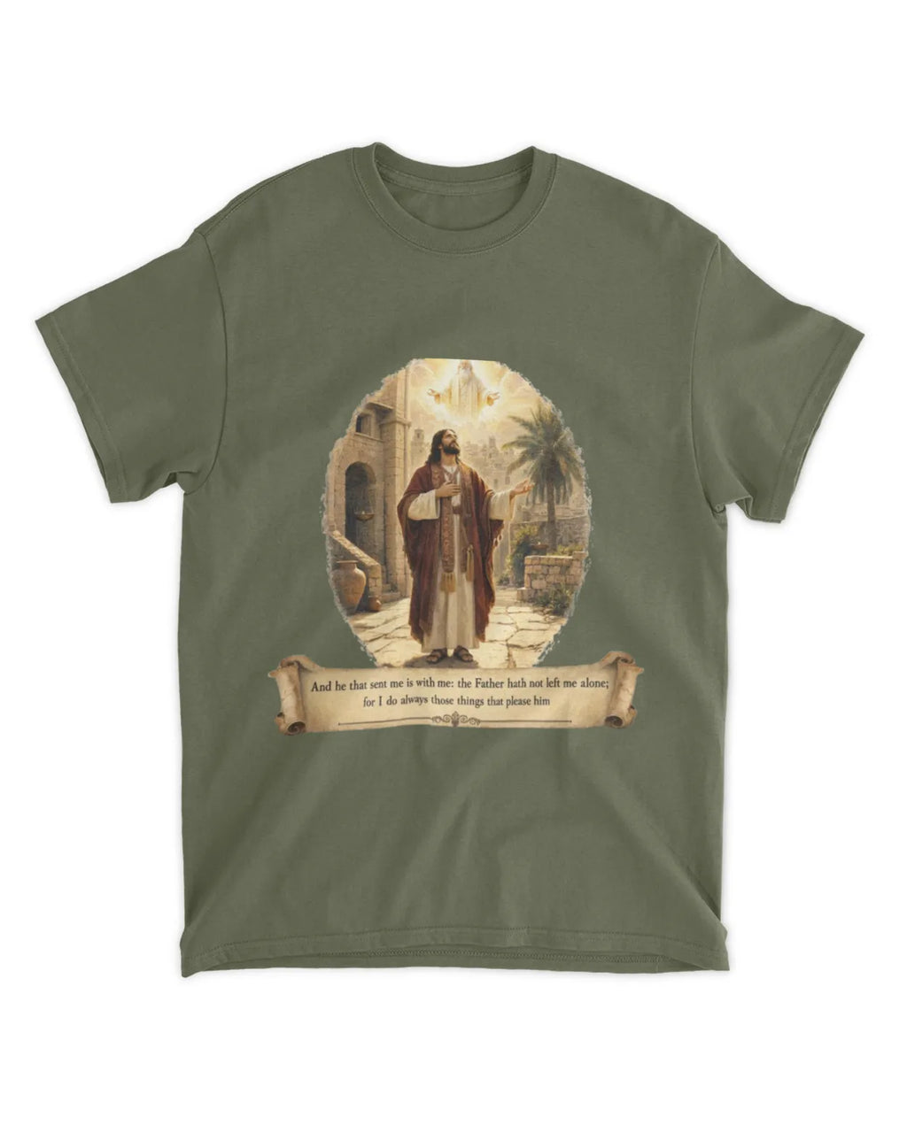 John 8:29 t-shirt Oil Painting Tee