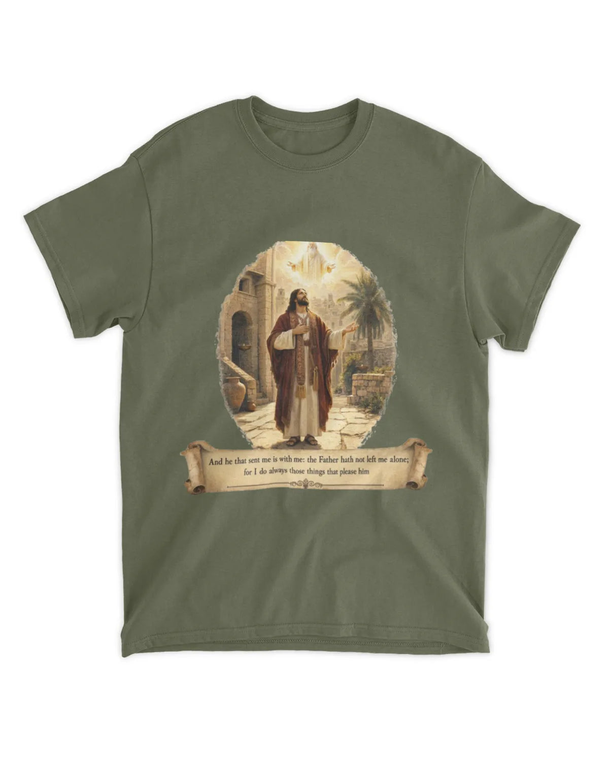 John 8:29 t-shirt Oil Painting Tee