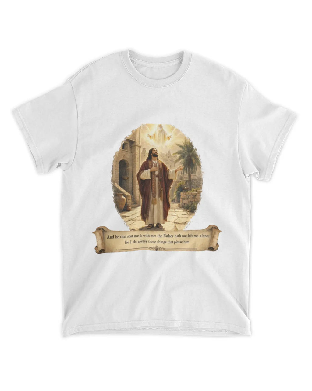 John 8:29 t-shirt Oil Painting Tee