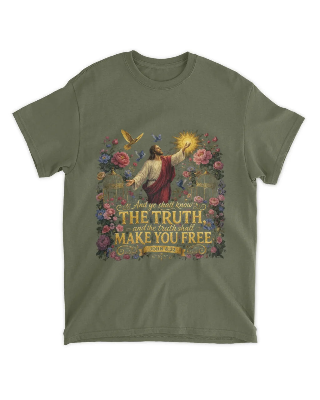 John 8:32 T-Shirt Truth Shall Make You Free Tee